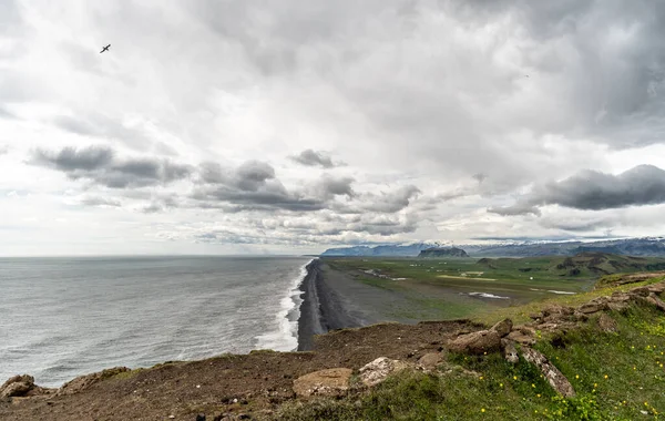 Dyrhlaey Bij Vik Zwart Strand — Stockfoto