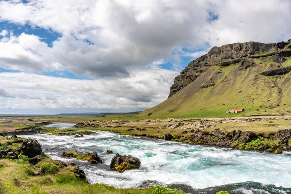 Een Koude Rivier Ijsland — Stockfoto