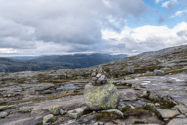 on the way to kjeragbolten, kjerag, norway