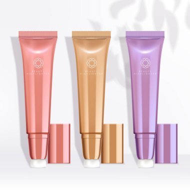 Beyaz Arkaplanda Sünger Uygulamacısıyla Vektör Metalik Gizleyici / Vurgulayıcı