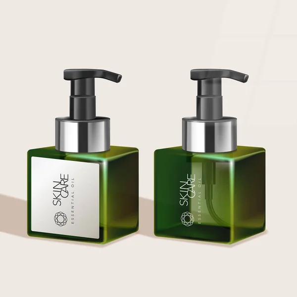 Skincare için Vektör Renkli Şişe / Sağlık Bakımı / Saç Bakımı Ürünleri