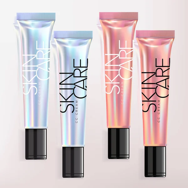 울트라 그래픽 Lipgloss Cream Foundation Beauty Makeup Skincare Medical Concealer — 스톡 벡터