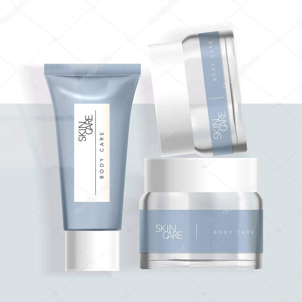 Vector Skincare Cosmetics Beauty Healthcare Tube & Jar Packaging