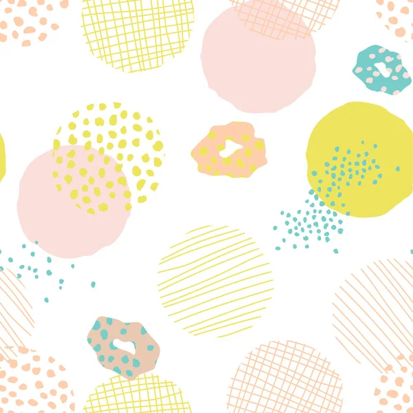 Vector Vrouwelijk Pastel Abstract Cirkelpatroon Met Punt Lijnelement — Stockvector