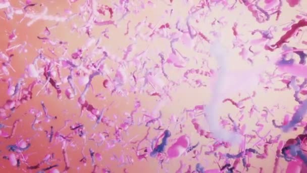 Biliões Microbioma Humano Bactérias Dentro Dos Intestinos Micróbios Dentro Intestino — Vídeo de Stock