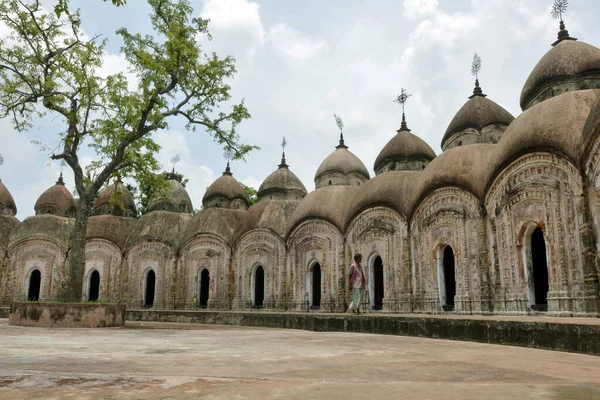 108 Shiva Temple Ambika Kalna Bardhaman West Bengal — Fotografia de Stock