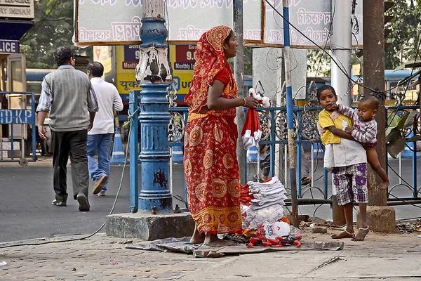 Street Seller Kolkata West Bengal India Candid Capture Stock Photo