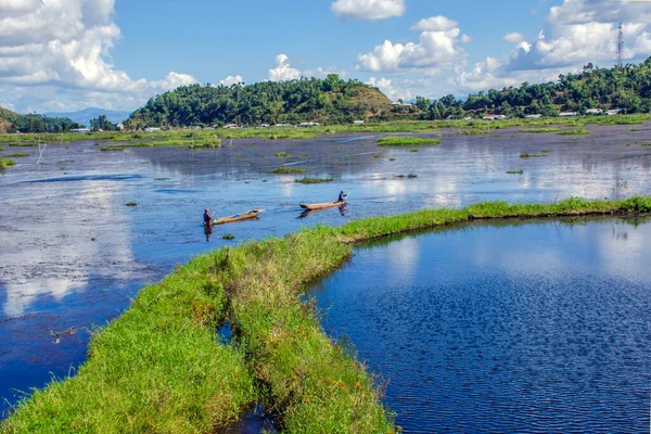 Loktak Lake Jest Największym Jeziorem Słodkowodnym Północno Wschodnich Indiach Słynie — Zdjęcie stockowe