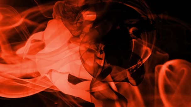 Анимационный Дым Костра Сигарет Гармоничный Танец Воздуха Течет Дымом Абстракция — стоковое видео