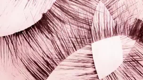 Анимационный Гранж Мазок Кистью Абстрактная Рука Раскрашенный Элемент Подчеркивание Дизайн — стоковое видео