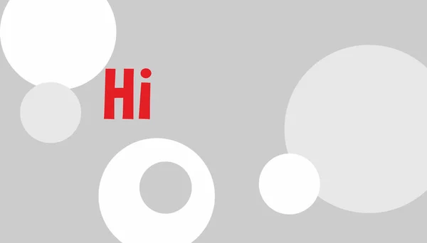 Siyah ve beyaz daireli soyut kompozisyon ve 