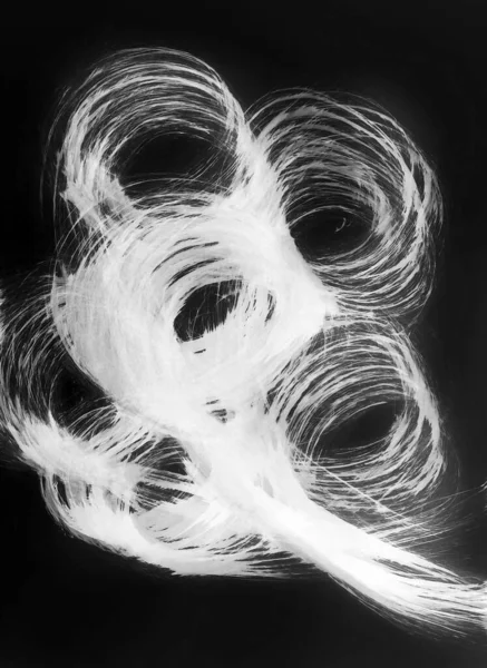 Geniş bir fırçayla soyut bir şekilde daireler çizerek oluşturulmuş bir buket çiçek. meditasyon kar enerjisi