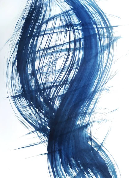 Menggambar Banyak Tipis Lines Human Mengembangkan Rambut Ekor Energi Dari — Stok Foto