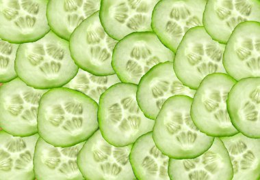 Yeşil salatalık desenli dilimler sağlıklı yemek yaşam biçimi fotokopi alanı yakın çekim