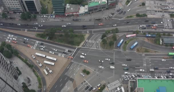 Drone Vista Aérea Seul Coreia Sul — Vídeo de Stock