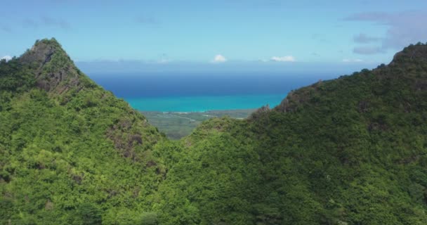 Drone Kilátás Oahu Sziget Hawaii — Stock videók
