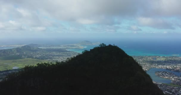 Hawaii Oahu Adasının Insansız Hava Aracı Görüntüsü — Stok video