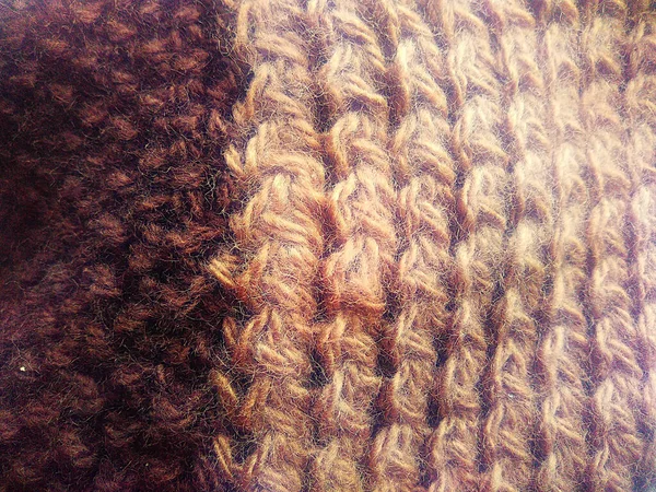 A close-up knitting with two kinds of pattern