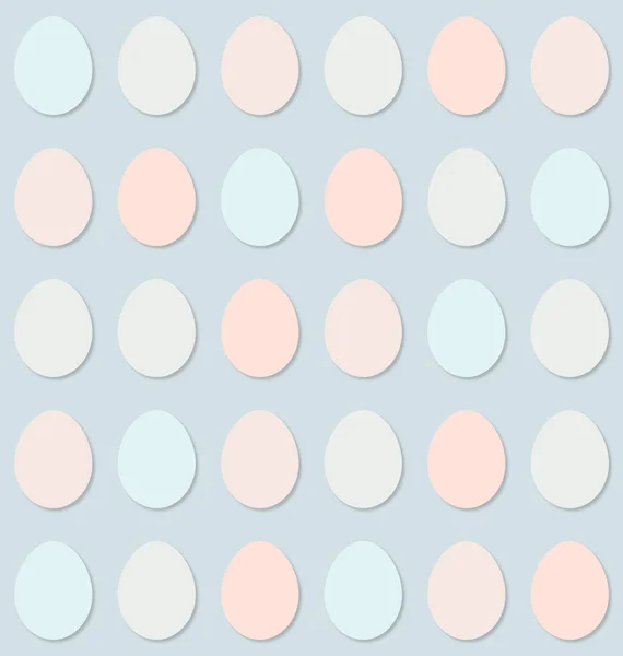 Pastel Easter Eggs Pattern Seamless Customizable — Stock Vector