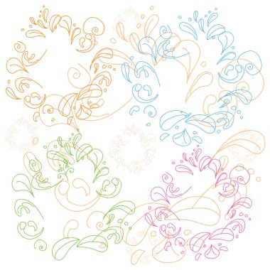 Soyut şablon - Mutlu Paskalyalar. Beyaz zemin üzerinde Paskalya yumurtası olan yeşil, mavi, pembe, sarı renk vektörü