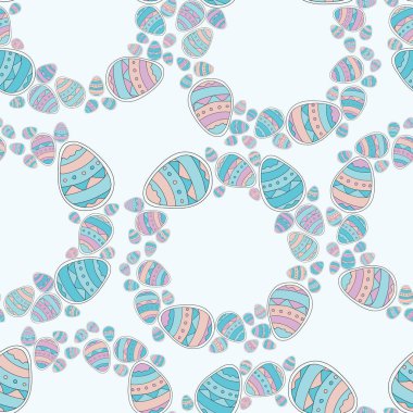 Paskalya yumurtaları ve üzerinde 