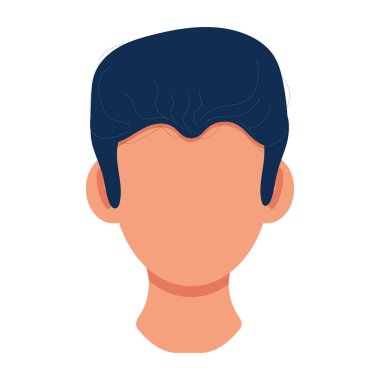  Işık menekşe arkaplanda izole edilmiş karalama insan yüzü deseni. Duvar kağıdı, kumaş baskısı, kağıt, kapak, iç dekorasyon için düz çizgi film tarzında vektör hisse senedi illüstrasyonu.