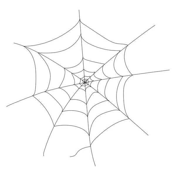 Modèle Toile Araignée Dessin Cobweb Illustration Stock Isolée Sur Fond — Image vectorielle