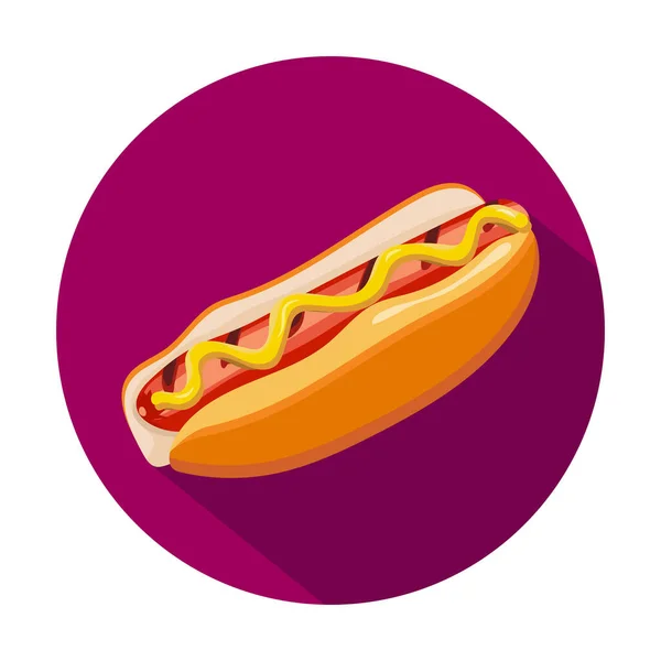 Hot Dog Comida Rápida Ketchup Salchichas Moño Aislado Sobre Fondo — Archivo Imágenes Vectoriales