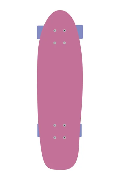 白い背景に隔離されたバイオレット色のスケートボードのドアのアイコン フラット 漫画スタイルのベクトルストックイラスト — ストックベクタ