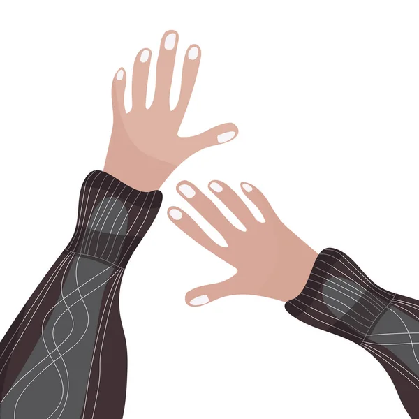 Vektor Illustration Für Menschliche Hände — Stockvektor