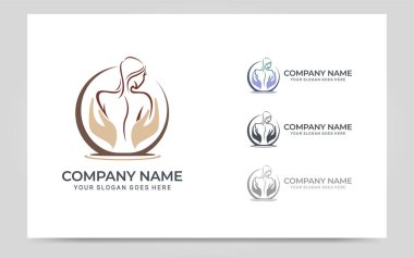 Güzeller güzeli kadın logo sembolü. Modern vektör grafik illüstrasyonu