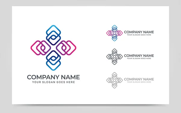Modern geometrik soyut logo tasarımı. Düzenlenebilir sembol Vektör illüstrasyon şablonu.