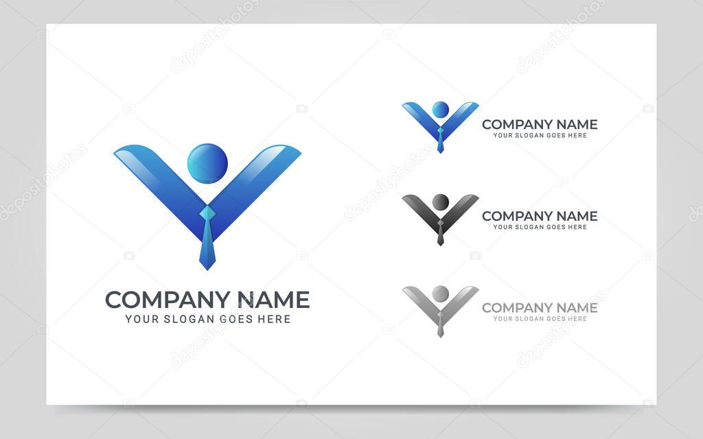 Abstract logo of people, business, foundation, community, human caring, health workers. Vector graphic illustration