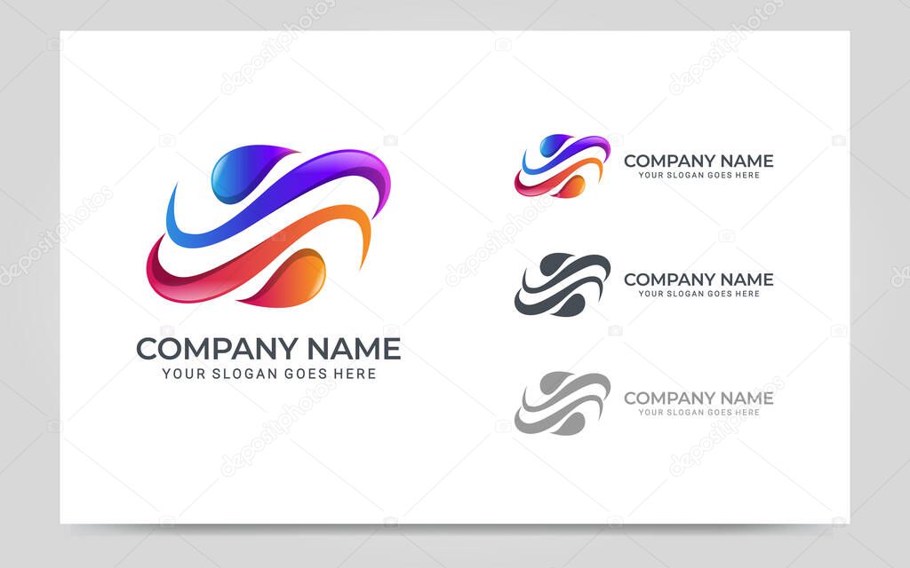 Abstract logo of people, business, foundation, community, human caring, health workers. Vector graphic illustration
