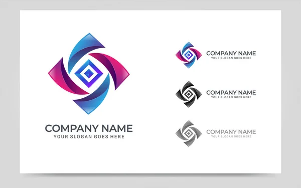 Soyut dijital teknoloji sembolü logo tasarımı. Düzenlenebilir vektör illüstrasyon logosu tasarımı