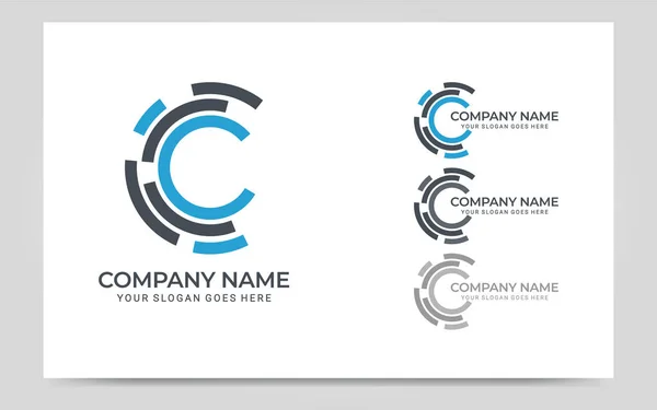 Design Logotipo Símbolo Tecnologia Digital Abstrato Design Logotipo Ilustração Vetorial —  Vetores de Stock