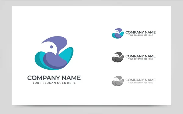 Modern Kuş logosu tasarımı. Vektör grafik çizimi tasarımı