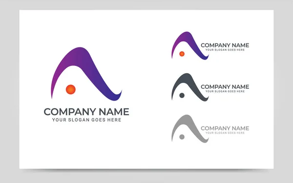 Carta Abstrata Moderna Design Logotipo Design Logotipo Editável Com Design — Vetor de Stock