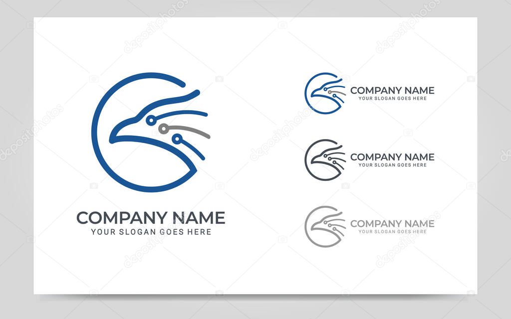 Modern Bird logo design. Vector graphic illustration design