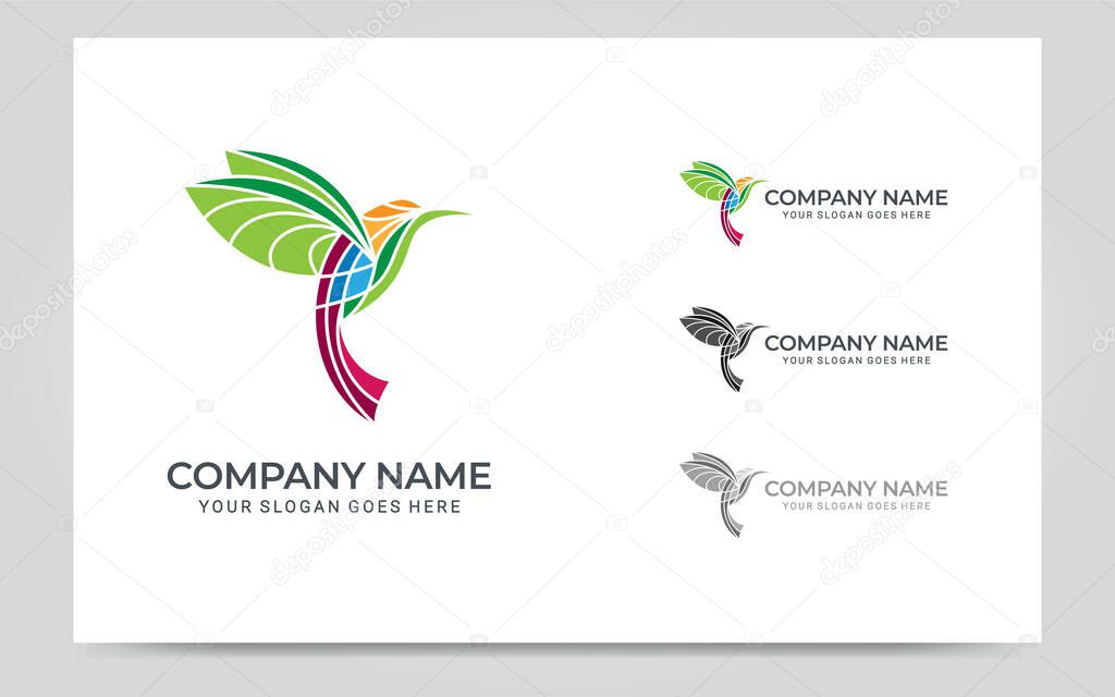 Modern Bird logo design. Vector graphic illustration design
