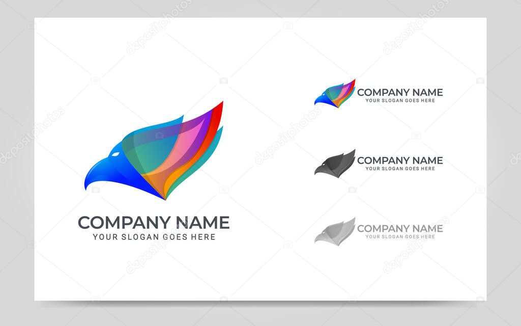 Modern Bird logo design. Vector graphic illustration design