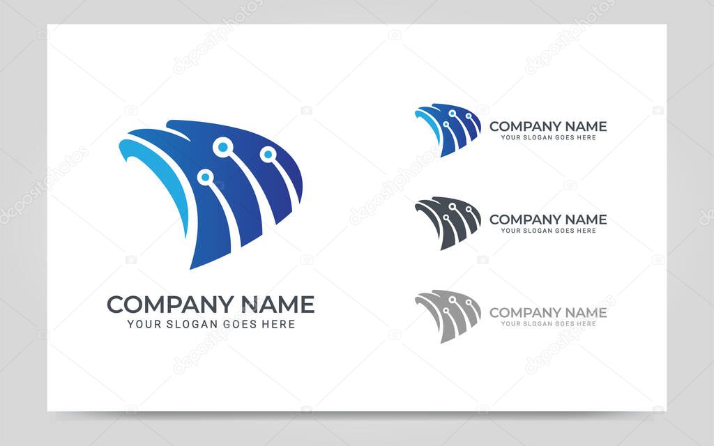 Modern Bird logo design. Vector graphic illustration design. Template logo design