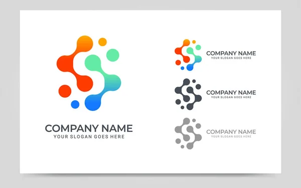 Soyut dijital teknoloji sembolü logo tasarımı. Düzenlenebilir logo tasarımı.