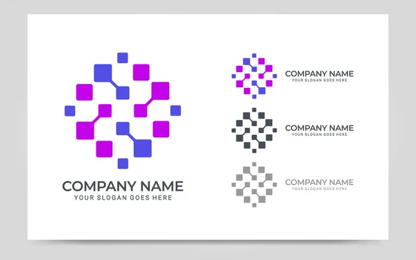 Abstract digital technology symbol logo design. Editable logo design. Vector graphic illustration