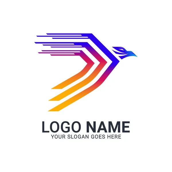 Design Logotipo Pássaro Moderno Animais Vetores Logotipo Design Editável —  Vetores de Stock