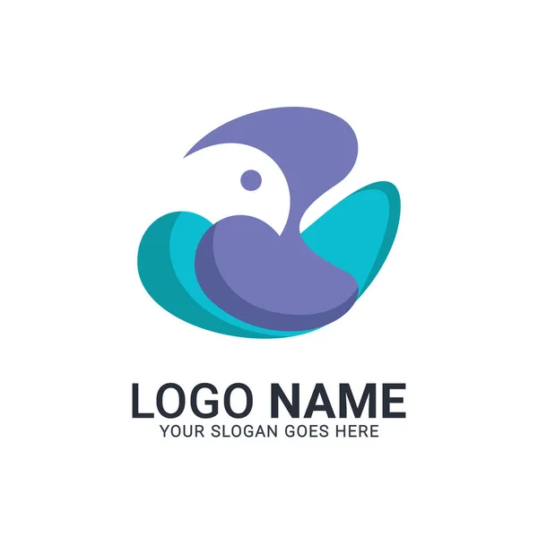 Nowoczesny Projekt Logo Ptaka Logo Zwierząt Wektorów Można Edytować — Wektor stockowy