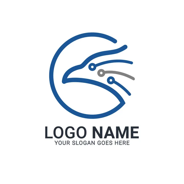 Современный Дизайн Логотипа Птицы Векторные Животные Логотип Редактируемый Дизайн — стоковый вектор