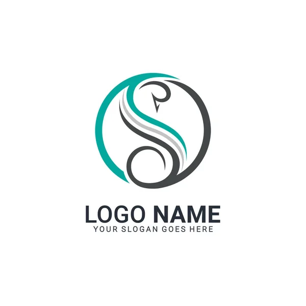 Diseño Logotipo Cisne Lujo Diseño Logotipo Moderno Editable — Vector de stock