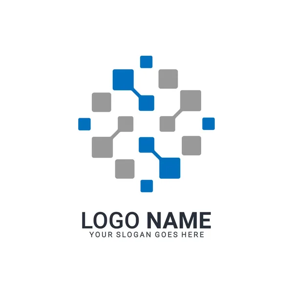 Абстрактный Дизайн Логотипа Цифровой Технологии — стоковый вектор