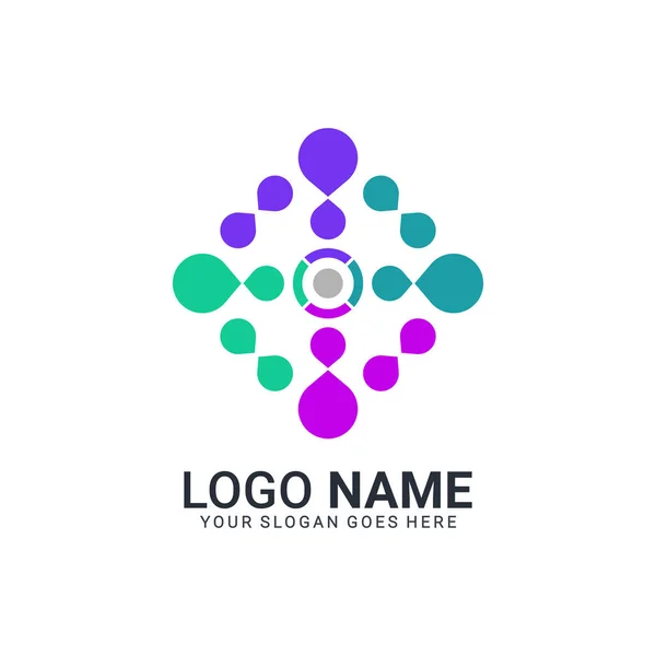 Abstrakte Digitale Technologie Symbol Logo Design Modernes Dditable Logo Design — Stockvektor